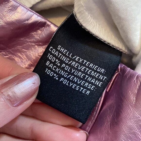 7 For All Mankind Metallic Pink Faux Leather Pants Barbiecore - Picture 10 of 10